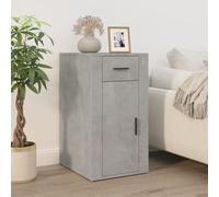 Office Cabinet Concrete Grey Wood Material 40 x 49 x 75 cm with Drawer and Door Compact Storage Space for Office Living Room Bedroom with Sturdy Organiser System and Practical Organiser