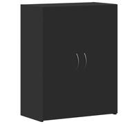 Office Cabinet Black Oak 70 x 32 x 77.5 cm Engineered Wood