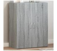 Office Cabinet Grey Sonoma 60x32x77.5cm Modern Engineered Wood 2-Shelf 2-Door XL