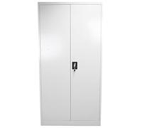 Office Cabinet Metal 2 Doors Filing Flatpack Document File Compartments Lockable Storage Cupboard Unit 180cm 2 Lockable Doors with 2 Sets of Keys FREE filing organiser with 3 compartments