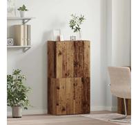 Office Cabinet Old Wood 60x32x115 cm Engineered Wood 2-Shelf Modern Storage Slim