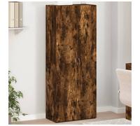Office Cabinet Smoked Oak 60x32x153cm Modern Engineered Wood 3 Shelves 2 Doors.