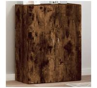 Office Cabinet Smoked Oak 60x32x77.5cm Engineered Wood 2-Door 2-Shelf Modern Pro