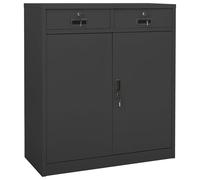 vidaXL Office Cabinet Light Grey Steel Furniture Filing File Storage Cabinet