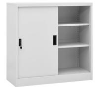Vidaxl Office Cabinet With Sliding Door Anthracite 90X40X90 Cm Steel