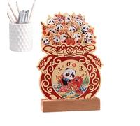 Office Calendar 2025, Desk Calendar 2025 - Creative Calendar with Wooden Base - Monthly Calendar Office Decor, Compact for Organization Planning D