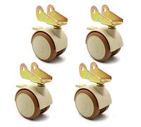 Office castors Caster Wheels 4Pcs Small Furniture Wheels With P-Shaped Bracket Moving Plastic Wheels 1.9 Inch 47mm Swivel Casters Bed Caster