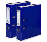 OFFICE CENTRE 2X Blue A4 75mm Lever Arch File Folder Metal Edge | Large document archive folder, strengthened metal edge, easy filing system, office, school, home paper storage