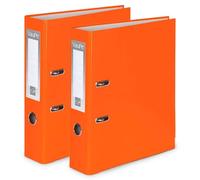 OFFICE CENTRE 2X Orange A4 75mm Lever Arch File Folder Metal Edge | Large document archive folder, strengthened metal edge, easy filing system, office, school, home paper storage
