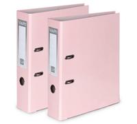 OFFICE CENTRE 2X Pastel Pink A4 75mm Lever Arch File Folder Metal Edge | Large document archive folder, strengthened metal edge, easy filing system, office, school, home paper storage