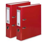 OFFICE CENTRE 2X Red A4 75mm Lever Arch File Folder Metal Edge | Large document archive folder, strengthened metal edge, easy filing system, office, school, home paper storage