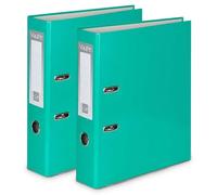 OFFICE CENTRE 2X Turquoise A4 75mm Lever Arch File Folder Metal Edge | Large document archive folder, strengthened metal edge, easy filing system, office, school, home paper storage