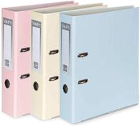 OFFICE CENTRE 3X Pastel A4 75mm Lever Arch Folders, 500 Sheets Capacity