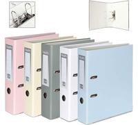 OFFICE CENTRE 5 x A4 Lever Arch Folders Large Storage Files Pastel Pack of Five 75mm