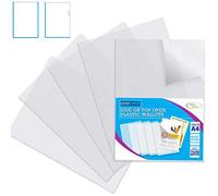 OFFICE CENTRE 5 x L Shape Clear Strong A4 Plastic Wallets Document Sleeve Folder Pocket File