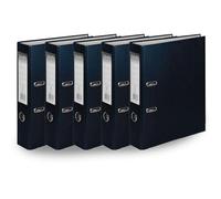 OFFICE CENTRE 5X Black A4 75mm Lever Arch File Folder Metal Edge | Large wide-spine folder, strengthened metal edge, easy filing system, 15 colour coding, document archive, office, school