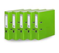 OFFICE CENTRE 5X Light Green A4 Large 75mm Lever Arch File Folder Metal Edge Strengthened Stationery Document Archive Paper Storage Office School Home Easy Filing System 15 Colour Coding Wide Spine