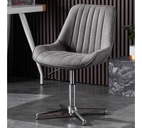 Office Chair,Armless Office Desk Chair - Legged Chair, No Wheels - Pu Leather Padded Comfy Swivel Vanity Chair - Modern Computer Chair for Home - Task Chairs, No Arms//Orange a (/Gray a)