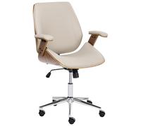 Office Chair BENDRA Faux Leather Taupe