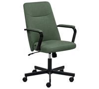 Beliani Office Chair CAROGA Fabric Dark Green, Green