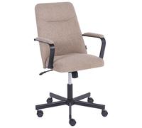 Beliani Office Chair Caroga Fabric Light Brown