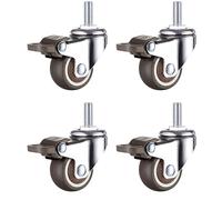 Office Chair Caster Wheels 1.0 Inch Swivel Trolley Casters for Gaming Chairs Desk Furniture Mobility Set of 4 Brake Wheels for Smooth Movement and Stability