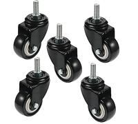 Office Chair Caster Wheels -Furniture Castors 1.5 Inch Safe for All Floors Floor Protecting Rubber Including Hardwood - Perfect Replacement for Desk Floor Mat - M8x25mm (5 pieces)