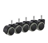 Office Chair Caster Wheels, PChero 5 Packs Furniture Casters, Fit IKEA Chair ONLY (Stem Diameter: 10mm, Stem Length: 22mm) - Heavy Duty 550lbs