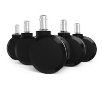 Office Chair Caster Wheels Replacement, 2.36"(60mm) Casters Replacement for Herman Miller Aeron Chair, Universal Size for Carpet and Hardwood Floors(Set of 5)