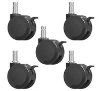 Office Chair Caster Wheels Replacement, 2.36"(60mm) Casters Replacement for Office Chair or Stool Wheel, Universal Size for Carpet and Hardwood Floors with Brake(Set of 5)