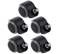 Office Chair Caster Wheels Replacement Black Heavy-duty 5pcs Nylon