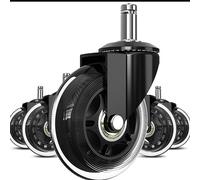 Office Chair Casters, Set of 5 Heavy-Duty Wheels, 11mm x 22mm Replacement, Universal Rolling Chair Casters for Smooth Movement and Durability