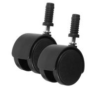 Office Chair Castor Wheels Black 2pcs M7 Stem Abs Iron