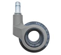 Office Chair Castors 5Pcs Thin Concise Swivel Hubless Hollow Caster Wheel With Grip Ring Threaded Stem For Office Chair Replacement for Hard Floor(Grip Ring Grey)