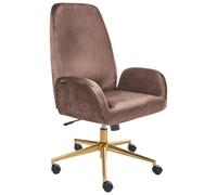 Office Chair CLARE Velvet Brown