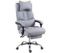 Office Chair Computer Chair Ergonomic Executive Office Chair High Back Computer Desk Chair Linen Fabric 360° Swivel Adjustable Height Executive Chair