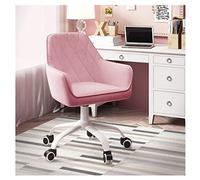 Office Chair Computer Chair Swivel Desk Chair Thick Seat Cushion Adjustable Work Desk Stool Velvet Fabric Mid Back Armrest And Wheels Executive Chair