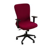 Office Chair Cover Slipcover, One Piece Elastic Swivel Rolling Computer Chair Protector, Stretchable, Cat Scratch Proof, Soft, Washable, Easy Installation(Red,B)