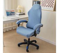 Office Chair Cover with Armrest, Gaming Computer Office Chair Seat Slipcovers, Stretch Gamer Armchair Covers Cat Scratch Proof(Blue)