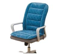 Office Chair Cushion with Backrest - Soft Non-Slip Seat Cushions with Buckle Straps, 39.4" x 18.9", One-Piece High Back Pads for Garden, Dining & Rocking Chairs, Outdoor Cushions (Peacock Blue)