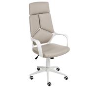 Office Chair DELIGHT Faux Leather Taupe