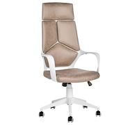 Office Chair DELIGHT Faux Suede Light Brown