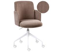 Office Chair DRYDEN Corduroy Brown