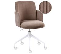 Office Chair DRYDEN Corduroy Brown