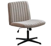 Office Chair Ergonomic Desk Chair - Curved Cushion Sackcloth Midback Computer Chair, Tilt Function, Swivel Executive Task Chair for Work Study, Living Room