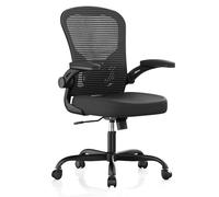 Office Chair, Ergonomic Desk Chairs 330LBS Capacity High Back Mesh Computer Chair with Flip-up Armrests, Comfy Work Chair with Adjustable Lumbar Support, Rolling Chair