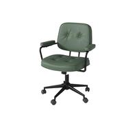 Office Chair Ergonomic PU Leather with Armrests, Swivel Design for Home Office, Study Desk, Makeup Room - Stylish and Comfortable Desk Furniture