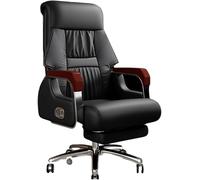 Office Chair Executive Office Chair With Massage And Recline Function Premium Leather Swivel Computer Chair For Home And Business