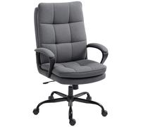 Office Chair Fabric Adjustable Swivel Desk Charcoal Ergonomic Grey
