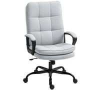 Office Chair Fabric Adjustable Swivel Desk Light Ergonomic Grey